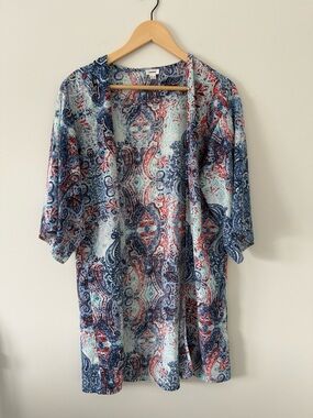 GARAGE Paisley Open Front Cardigan (O/S)